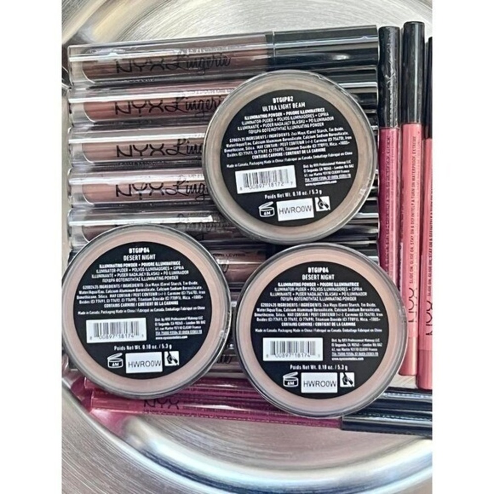 NYX Born to Glow Bronzers, Lingerie Lipsticks, Lip Liners -Set Of 19 Makeup -New - Picture 7 of 7